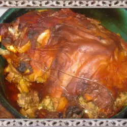 Stuffed Lamb with Offal, Mushrooms and Rice